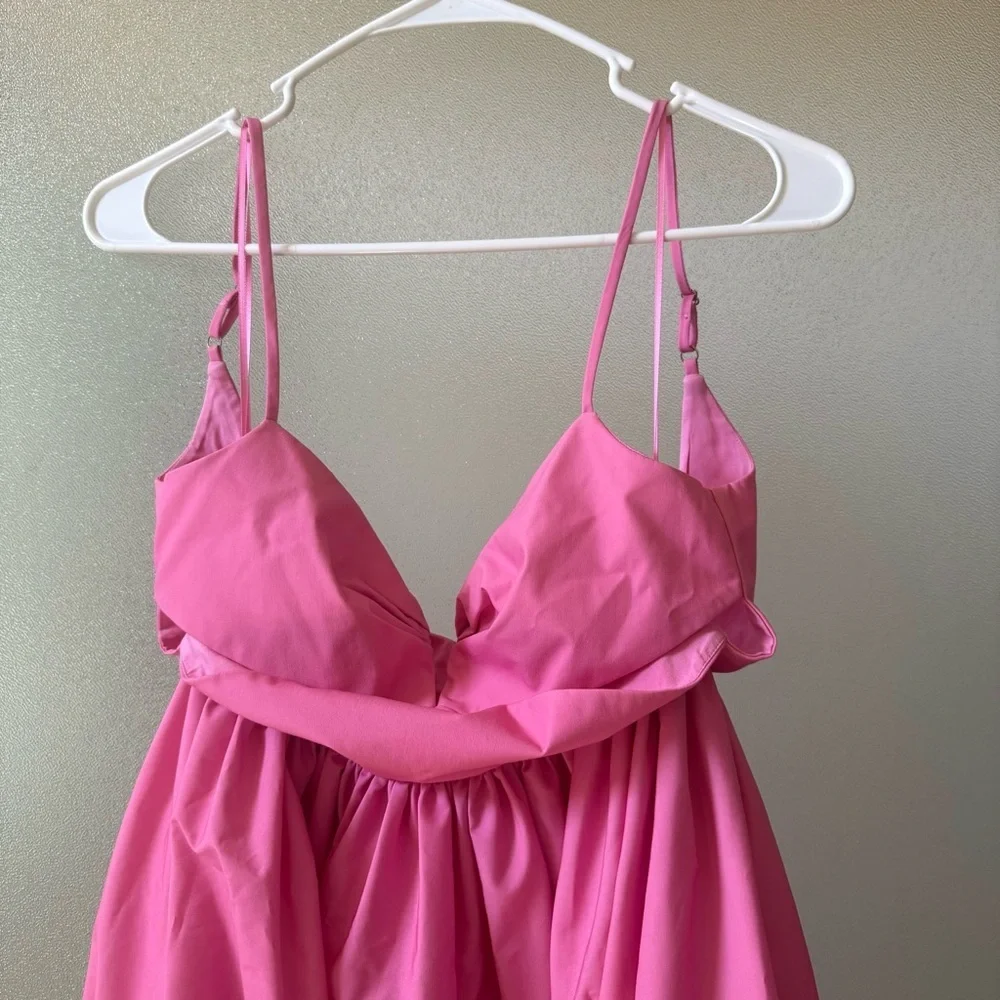 SAU LEE Nova Cutout Maxi Dress Gown in Pink Green Chartreuse Ombre Sz 2 US - Picture 3 of 10